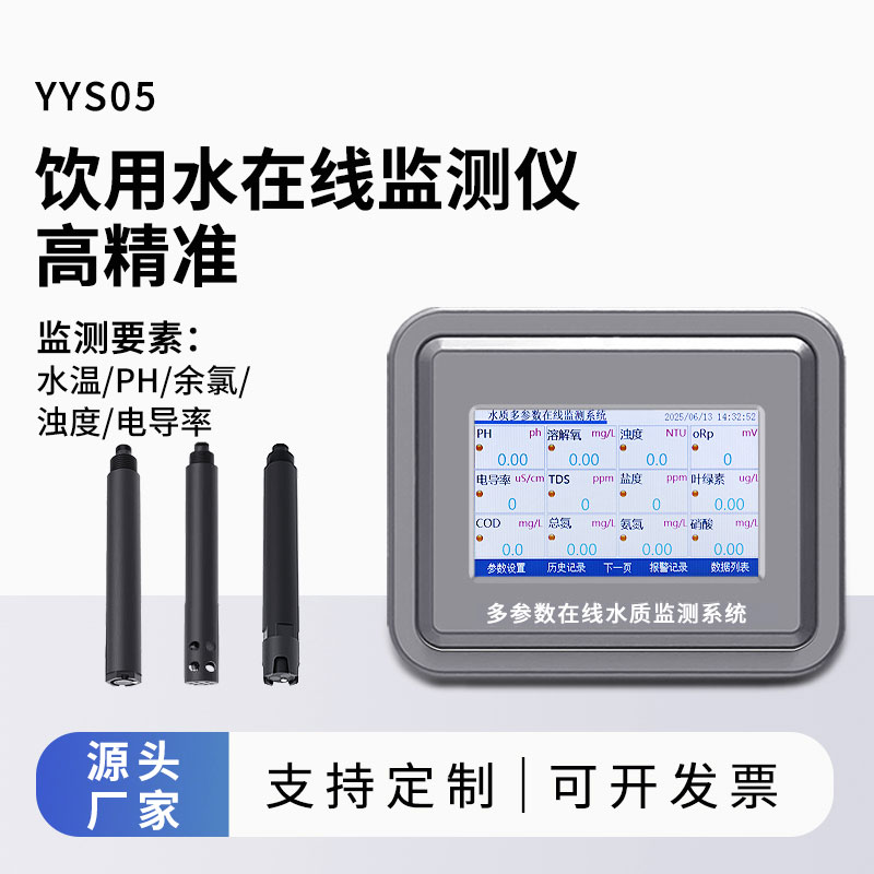 飲用水水質監測參數(水溫、ph、余氯、濁度、電導率)